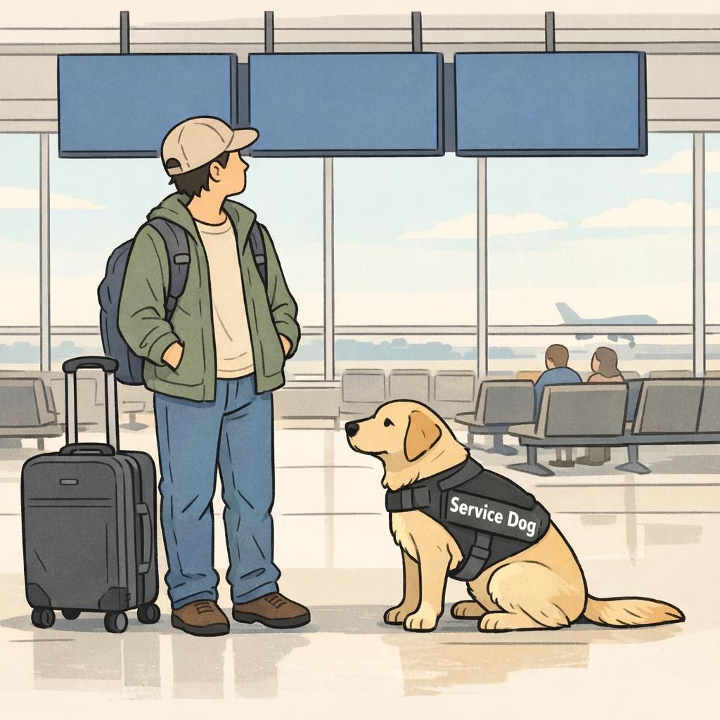 Flying With a Service Dog: Airport Guide